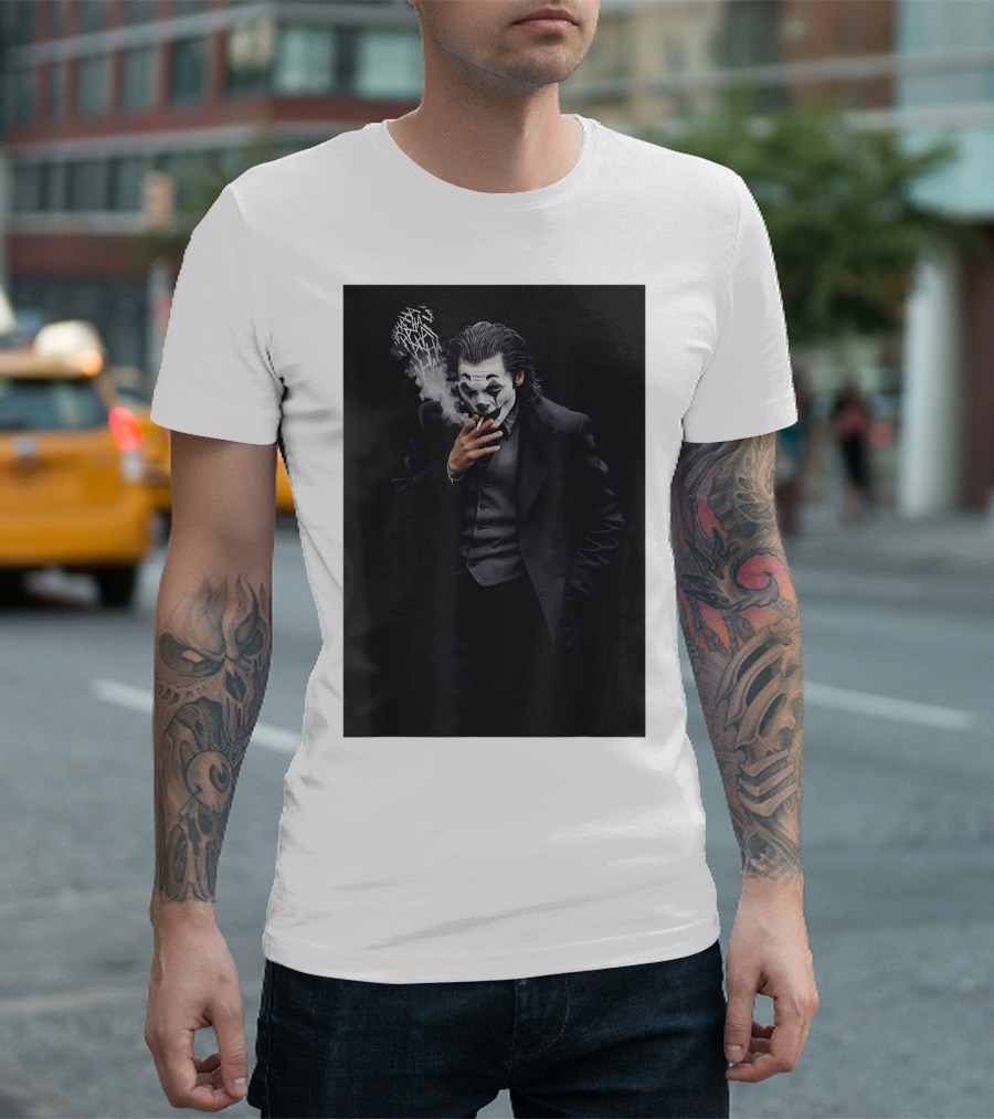 Joker Hahahahaha Halloween Cute Smoking Clown T-Shirt