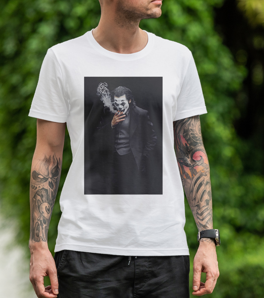 Joker Hahahahaha Halloween Cute Smoking Clown T-Shirt