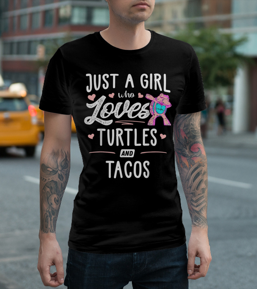 Dancing Turtles and Tacos Enthusiast Girl's Love T-Shirt