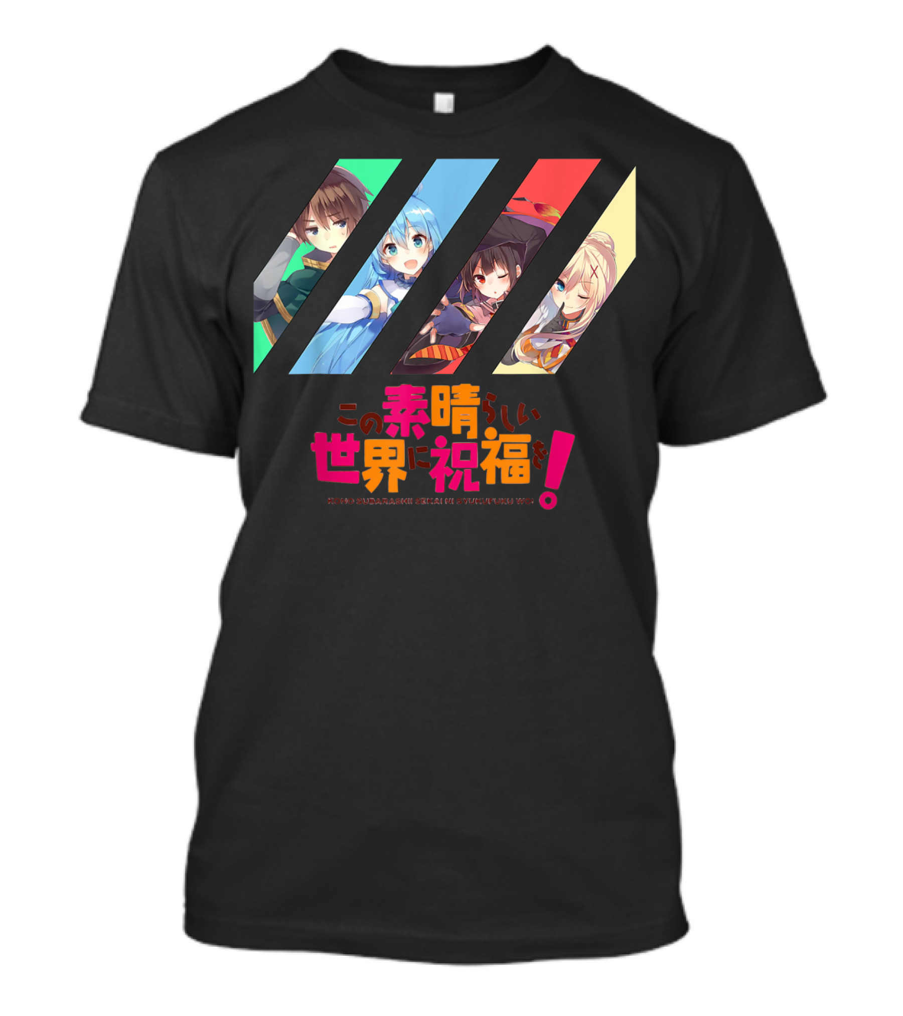 KonoSuba Megumin Kazuma Aqua Darkness Anime Characters Iconic Team T-Shirt