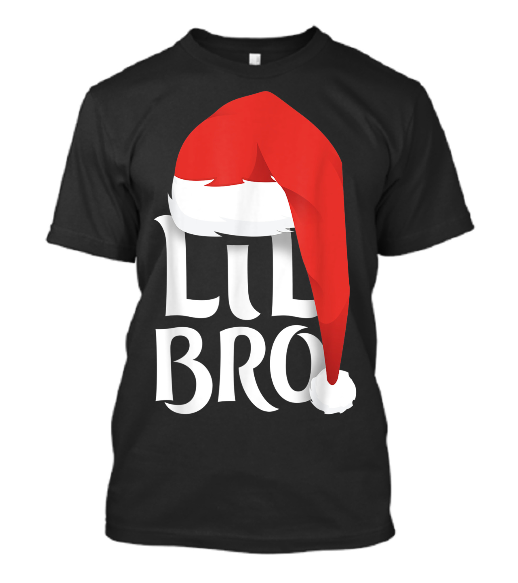 Lil Bro Santa Hat Holiday Fun T-Shirt
