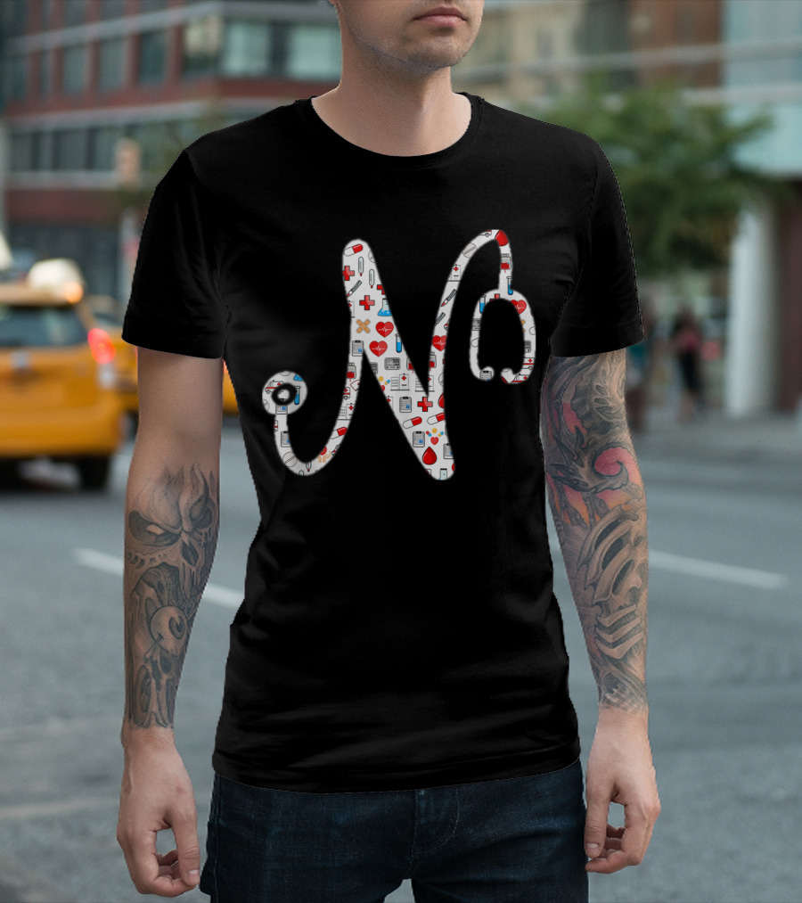 Medical Icons N Stethoscope Doctor Nurse Elements T-Shirt