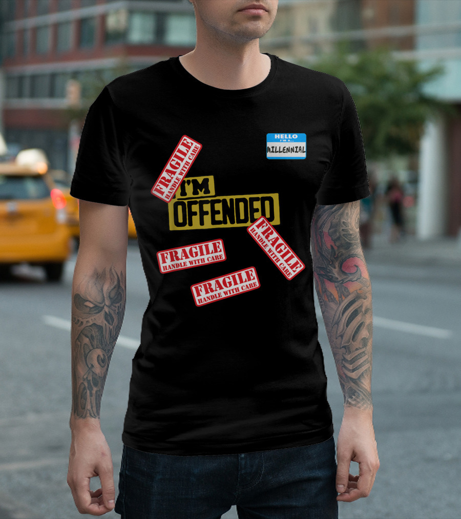 Millennial I'm Offended Fragile Handle With Care Funny Candy T-Shirt