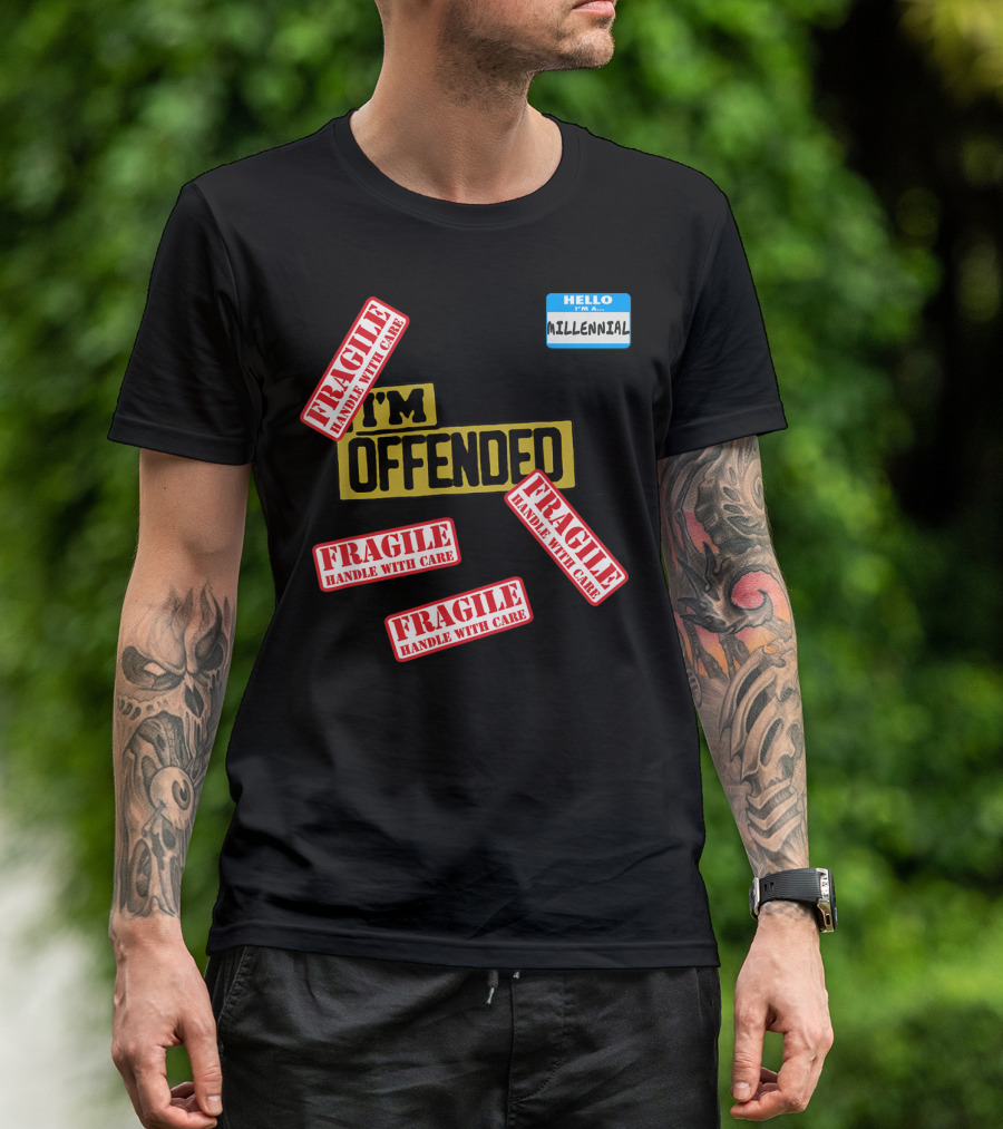Millennial I'm Offended Fragile Handle With Care Funny Candy T-Shirt