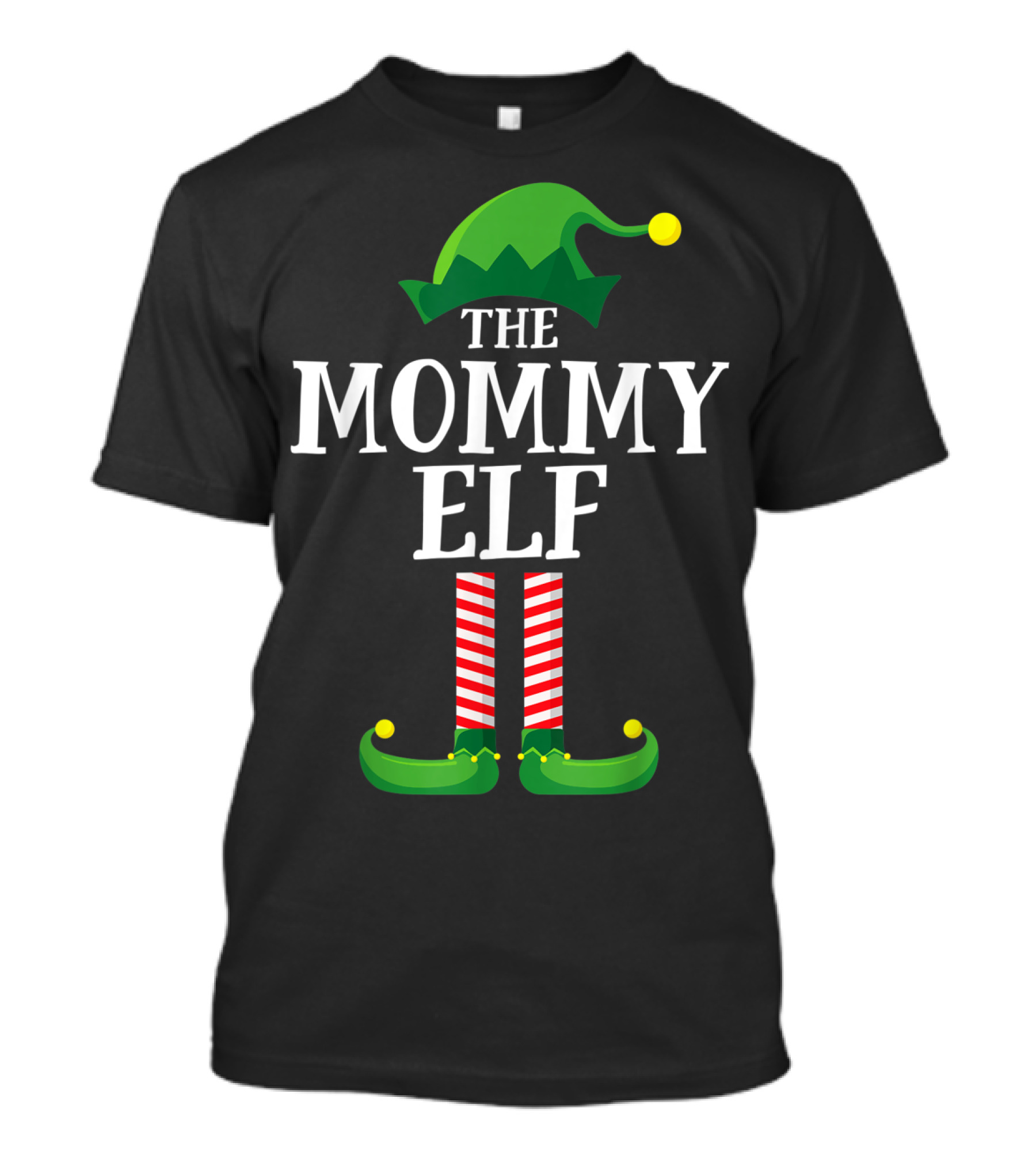 The Mommy Elf Matching Family Group Christmas T-Shirt