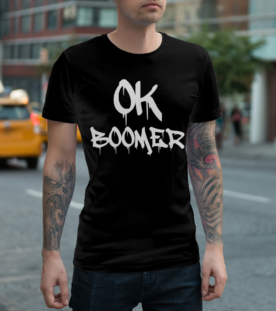 OK Boomer Graffiti Paint Millennial Generation T-Shirt