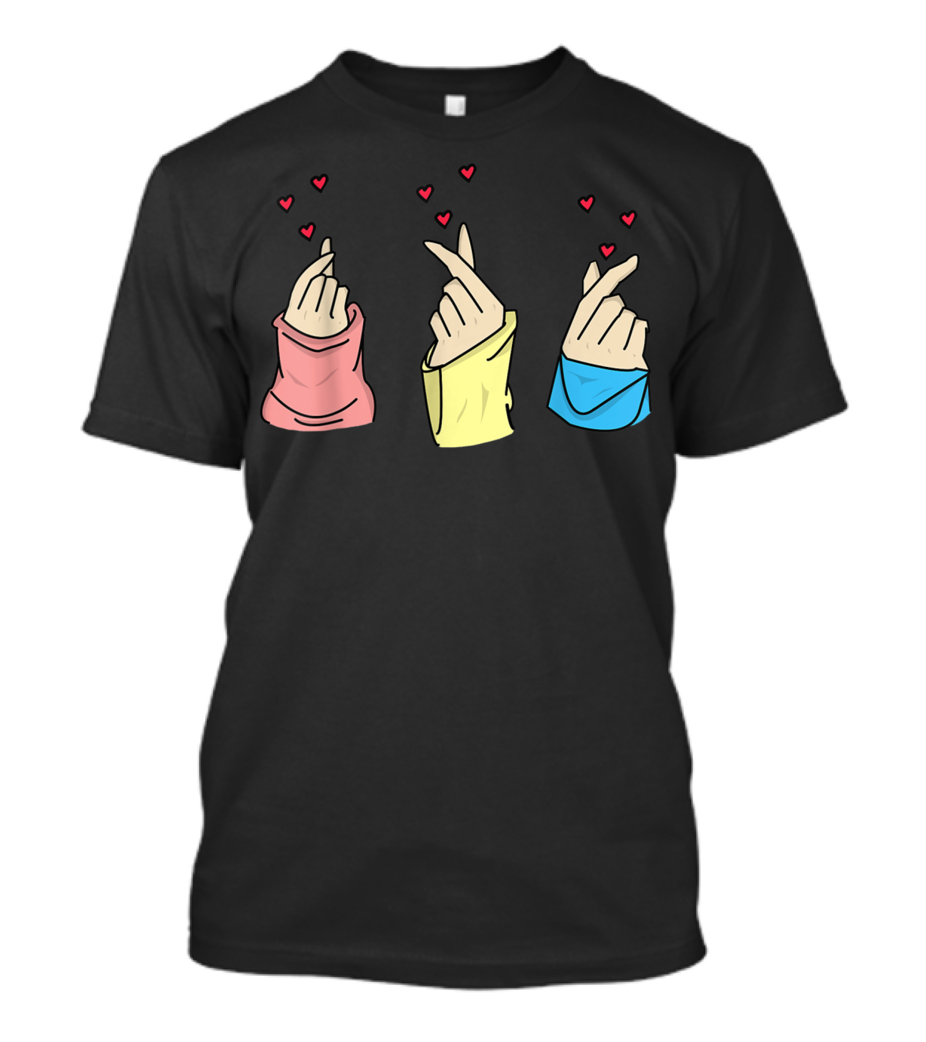 Oppa Cute Korean Finger Heart Sign Kpop T-Shirt