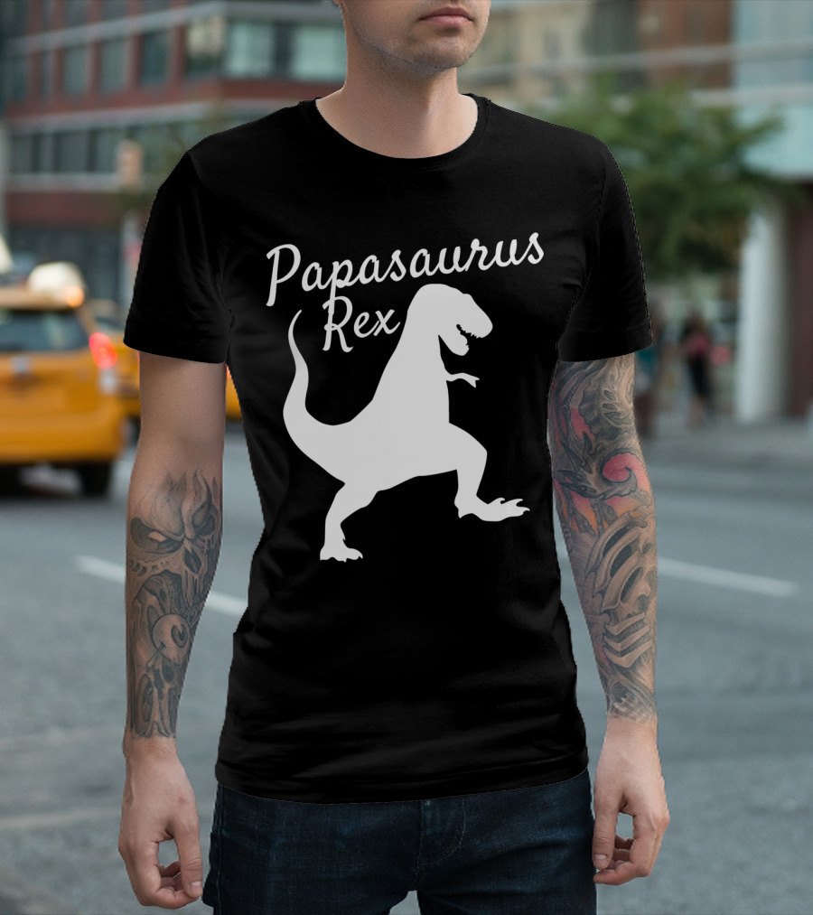 Papasaurus Rex Family Dinosaur T-Shirt
