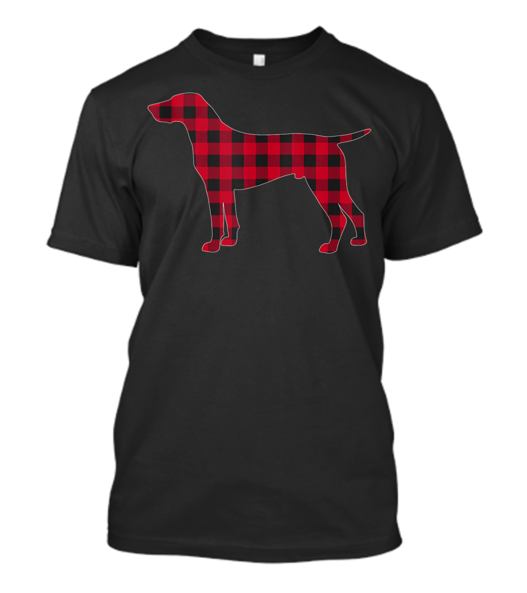 Red Plaid German Shorthaired Pointer Family T-Shirt