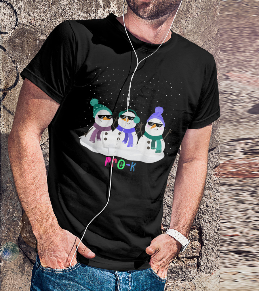 Chillin With My PreK Snowmies Snowman Friends Winter Fun T-Shirt