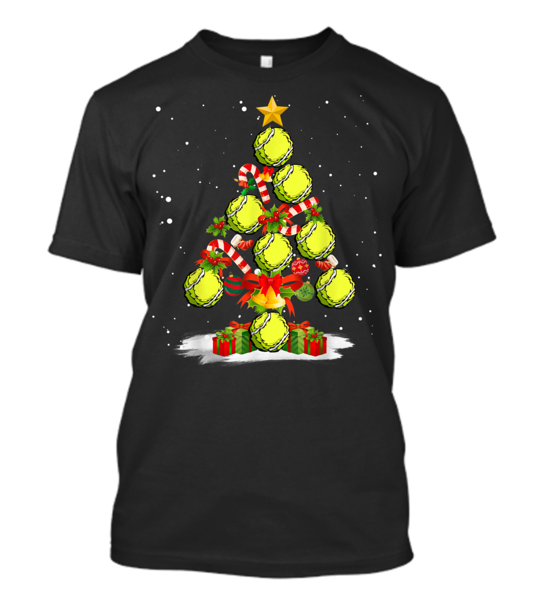 Christmas Tennis Ornaments Tree With Tennis Balls T-Shirt