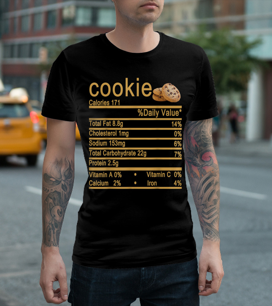 Cookie Calories 171 Nutrition Facts Label T-Shirt