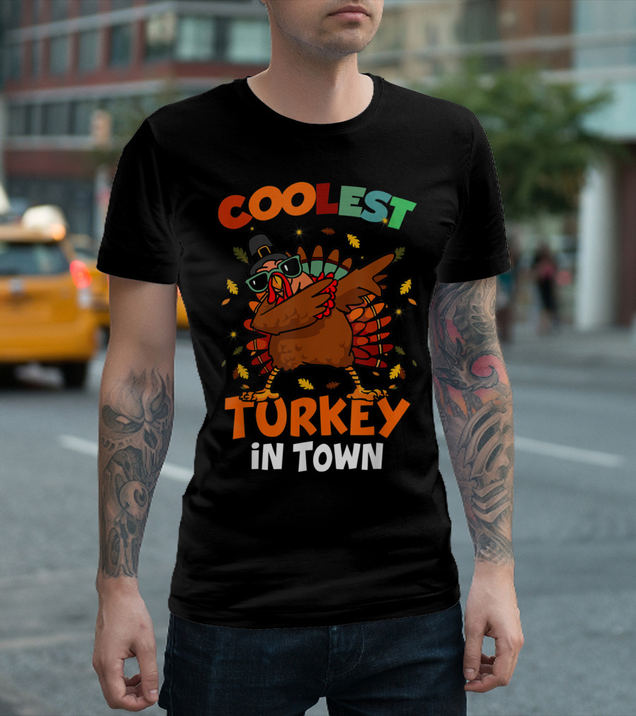 COOLEST Turkey In Town Dabbing T-Shirt