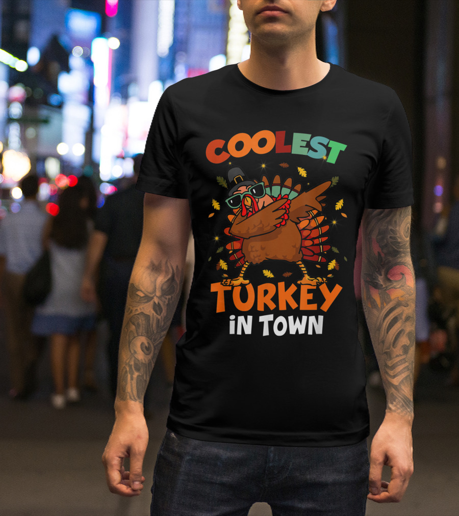 COOLEST Turkey In Town Dabbing T-Shirt