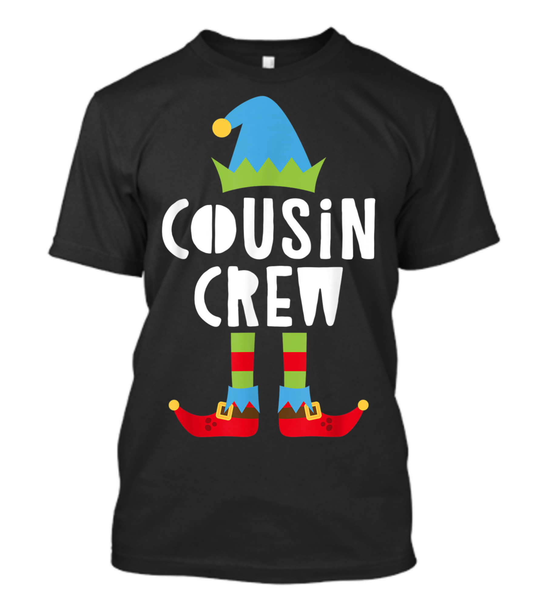 Cousin Crew Matching Elf Hat And Shoes T-Shirt