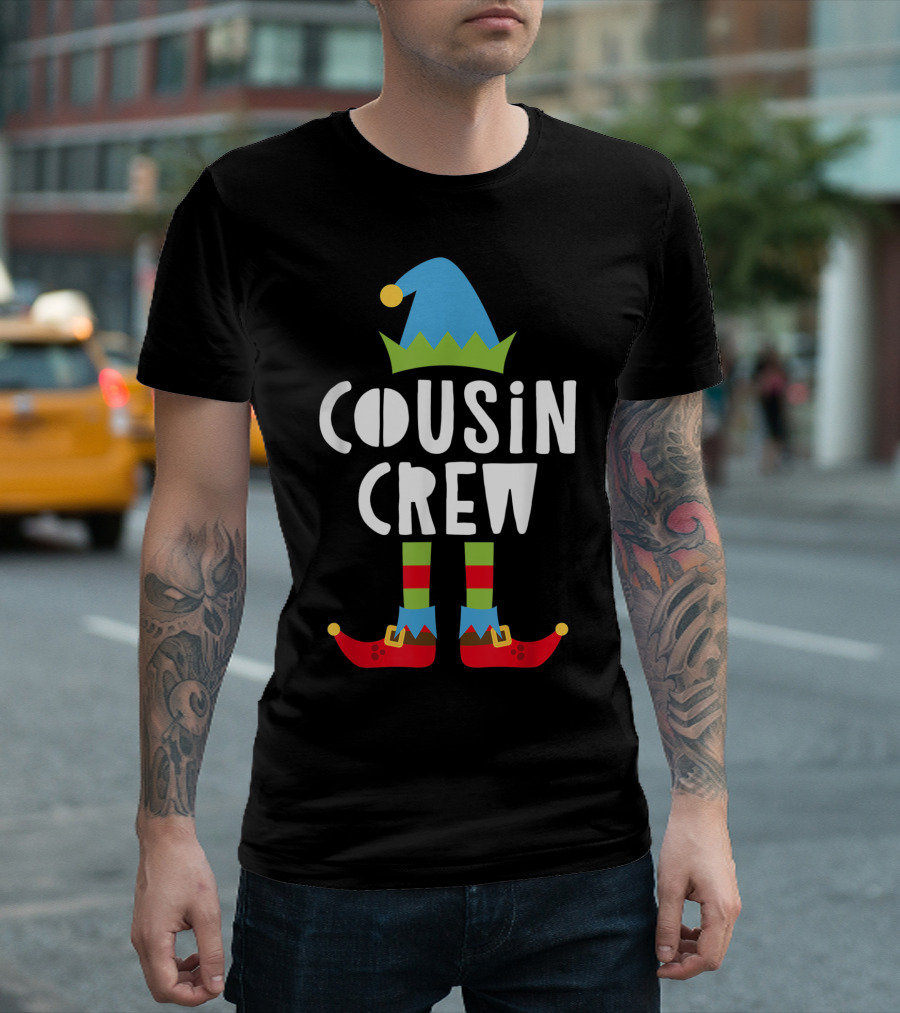 Cousin Crew Matching Elf Hat And Shoes T-Shirt