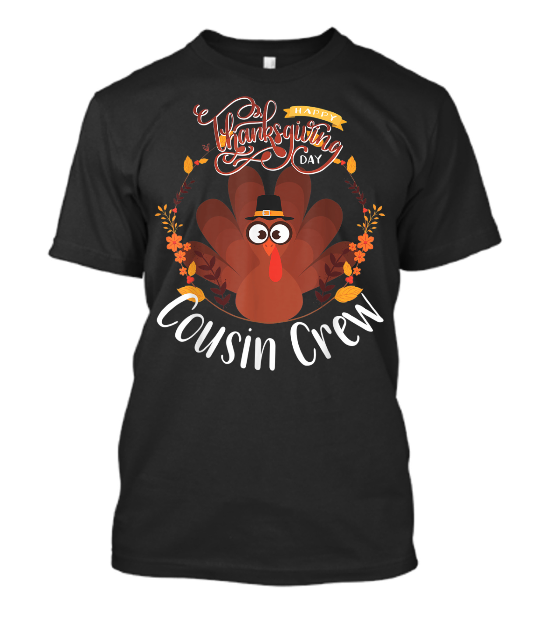 Cousin Crew Happy Thanksgiving Day Turkey Matching Family Group T-Shirt