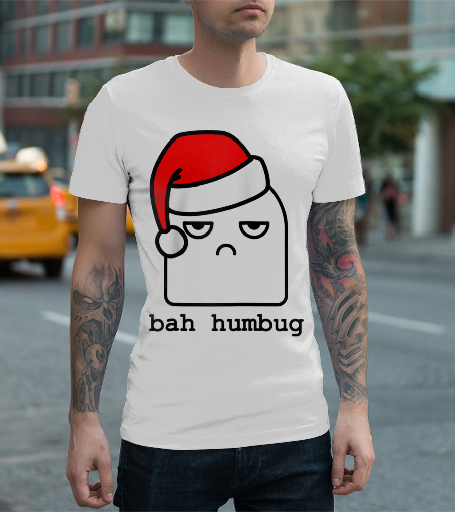 Bah Humbug Grumpy Santa With Cute Expressions T-Shirt