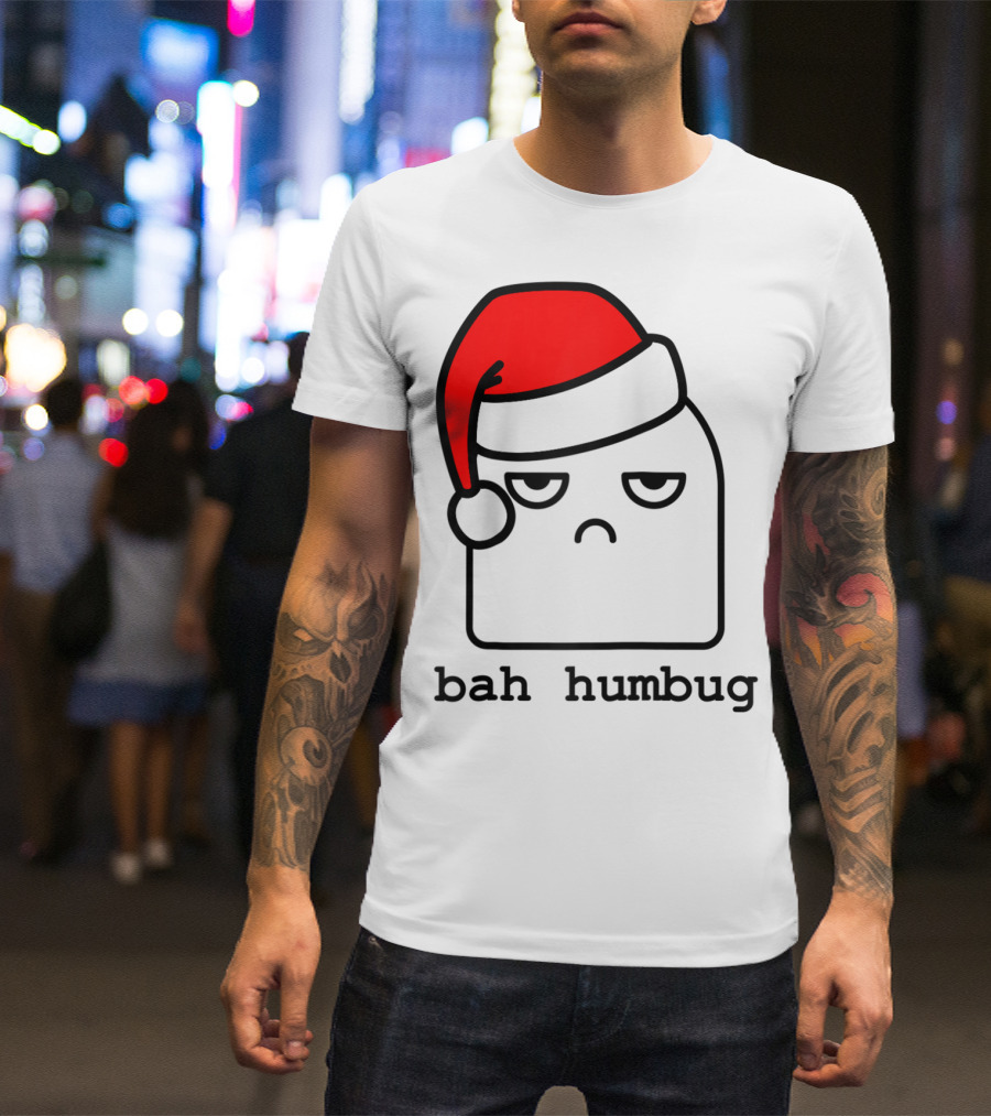 Bah Humbug Grumpy Santa With Cute Expressions T-Shirt