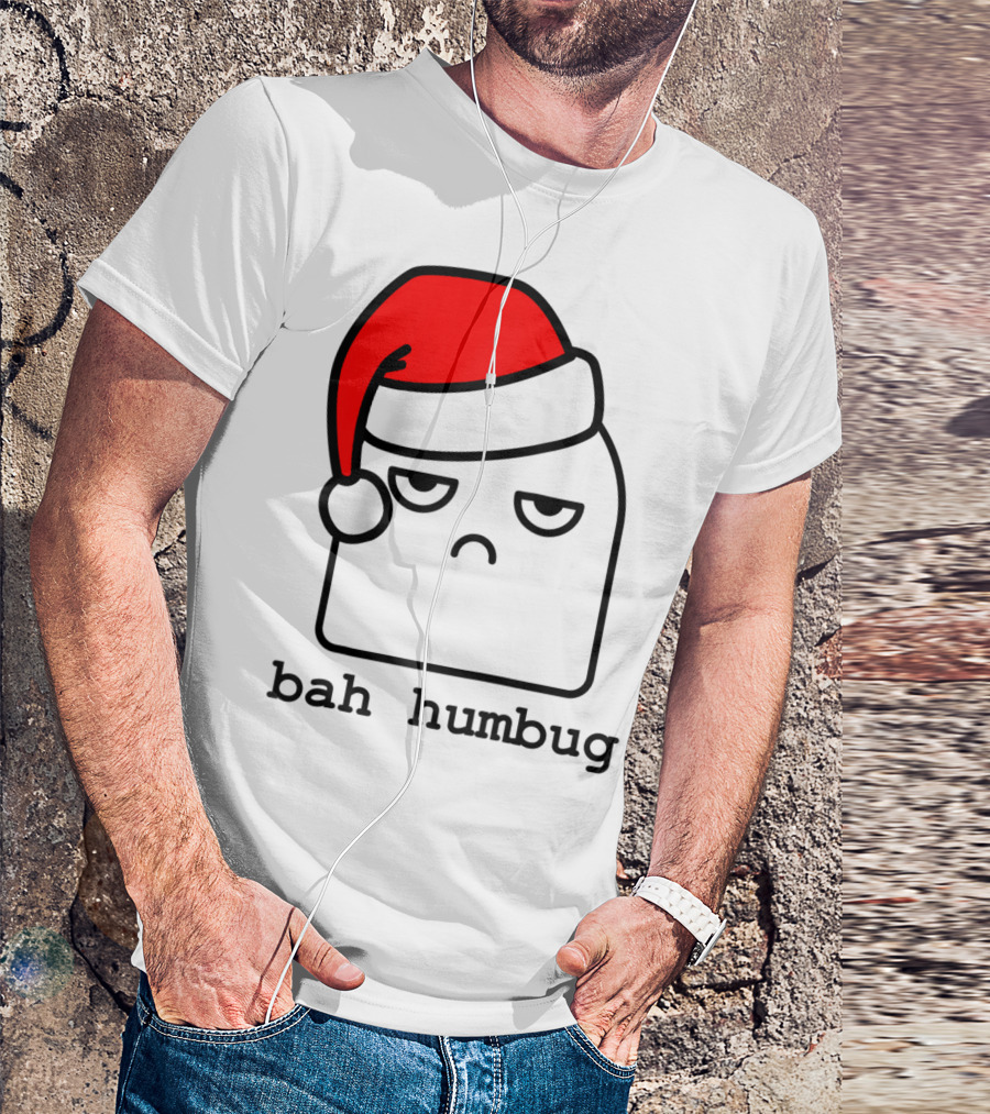 Bah Humbug Grumpy Santa With Cute Expressions T-Shirt