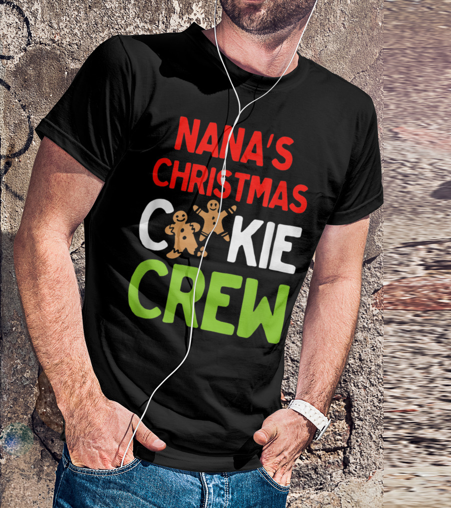 Nana's Christmas Cookie Crew Gingerbread Holiday T-Shirt
