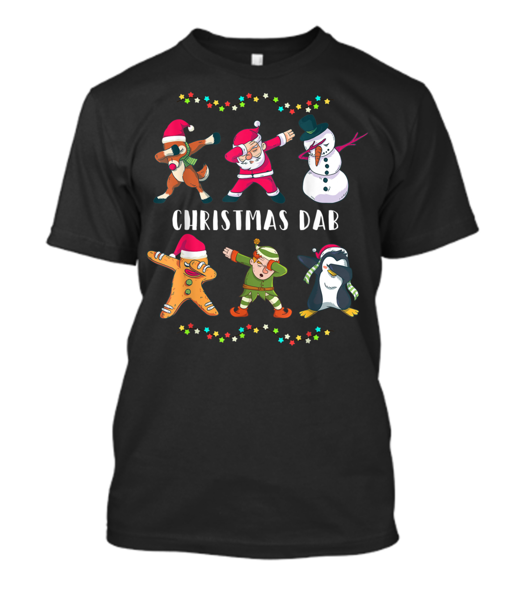 Christmas Dab Santa Friends Funny Xmas Dab Snowman Penguin Elf Gingerbread T-Shirt