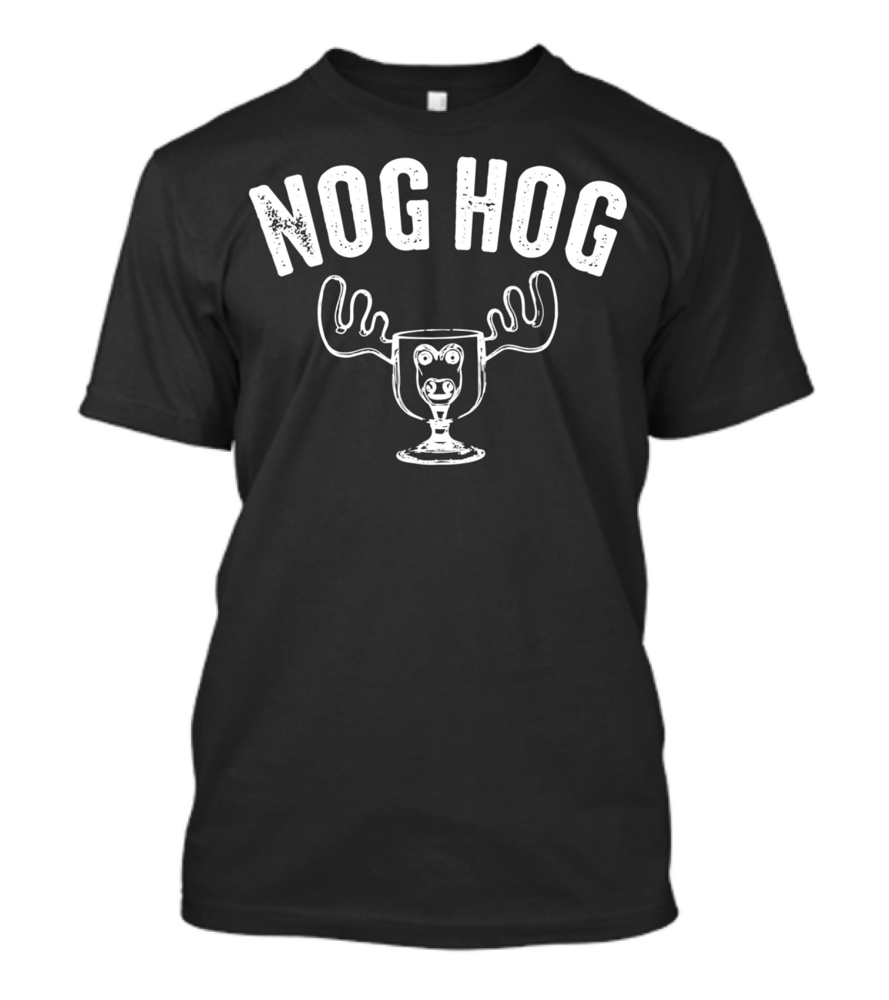 Nog Hog Christmas Vacation Egg Nog Moose Glass T-Shirt