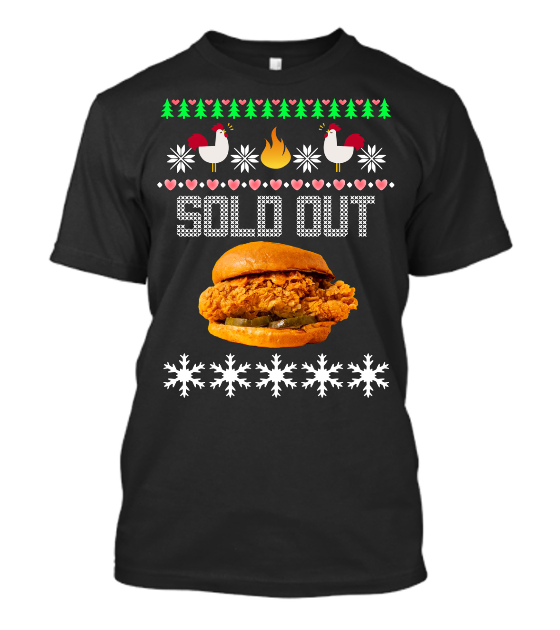 Sold Out Spicy Chicken Sandwich Christmas T-Shirt