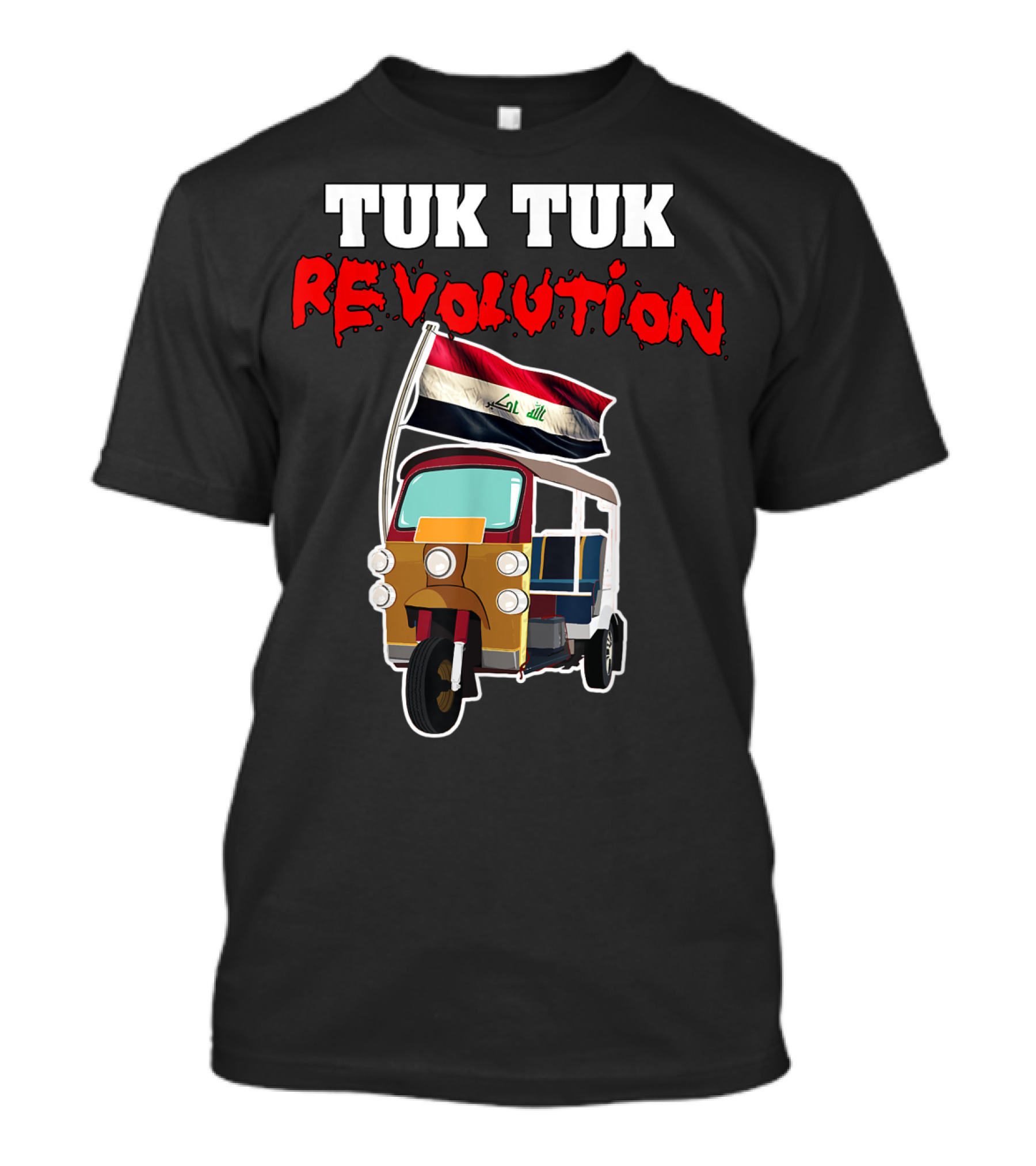 Tuk Tuk Revolution Iraqi Flag T-Shirt