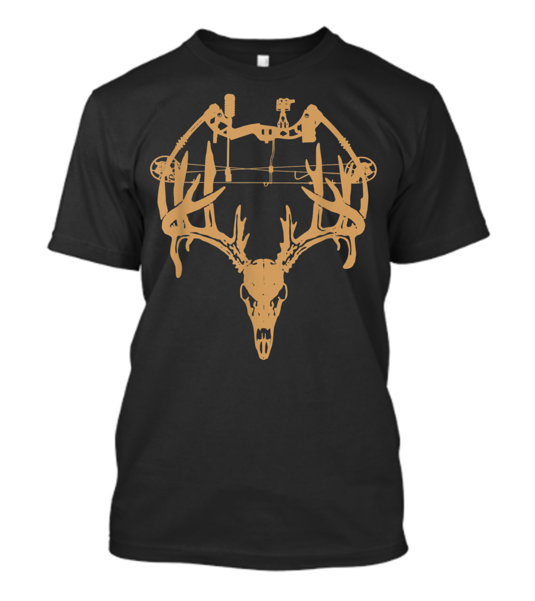 Bow Hunting Elk Deer Hunter Compound Bow Skull Antlers T-Shirt