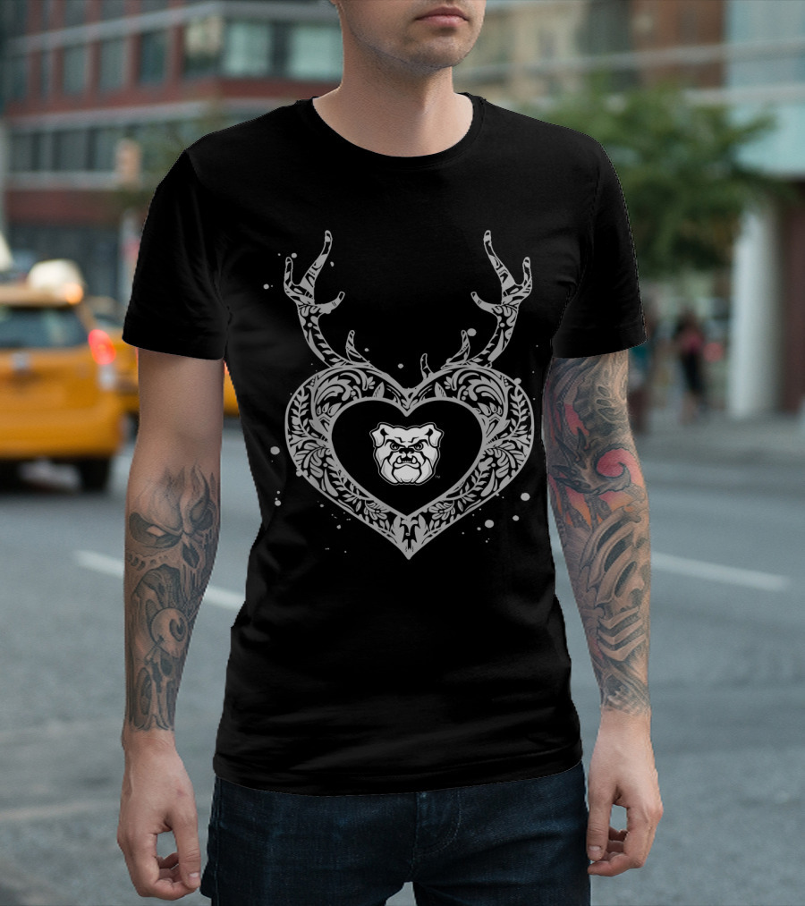 Butler Bulldogs Heart Antler Fan Graduation T-Shirt