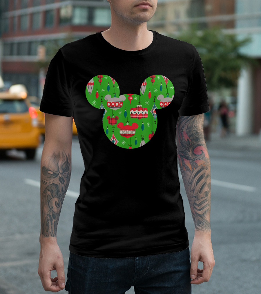 Disney Mickey Mouse Christmas Ornaments Holiday T-Shirt