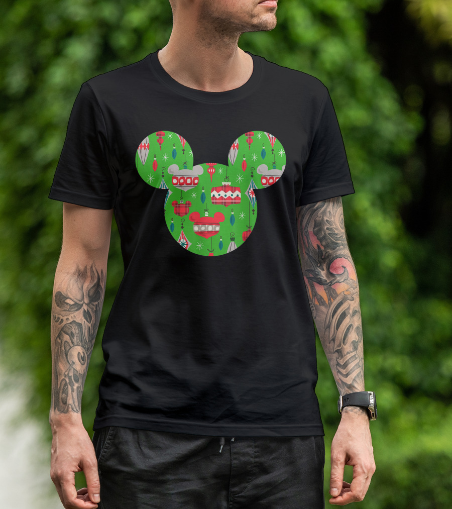 Disney Mickey Mouse Christmas Ornaments Holiday T-Shirt