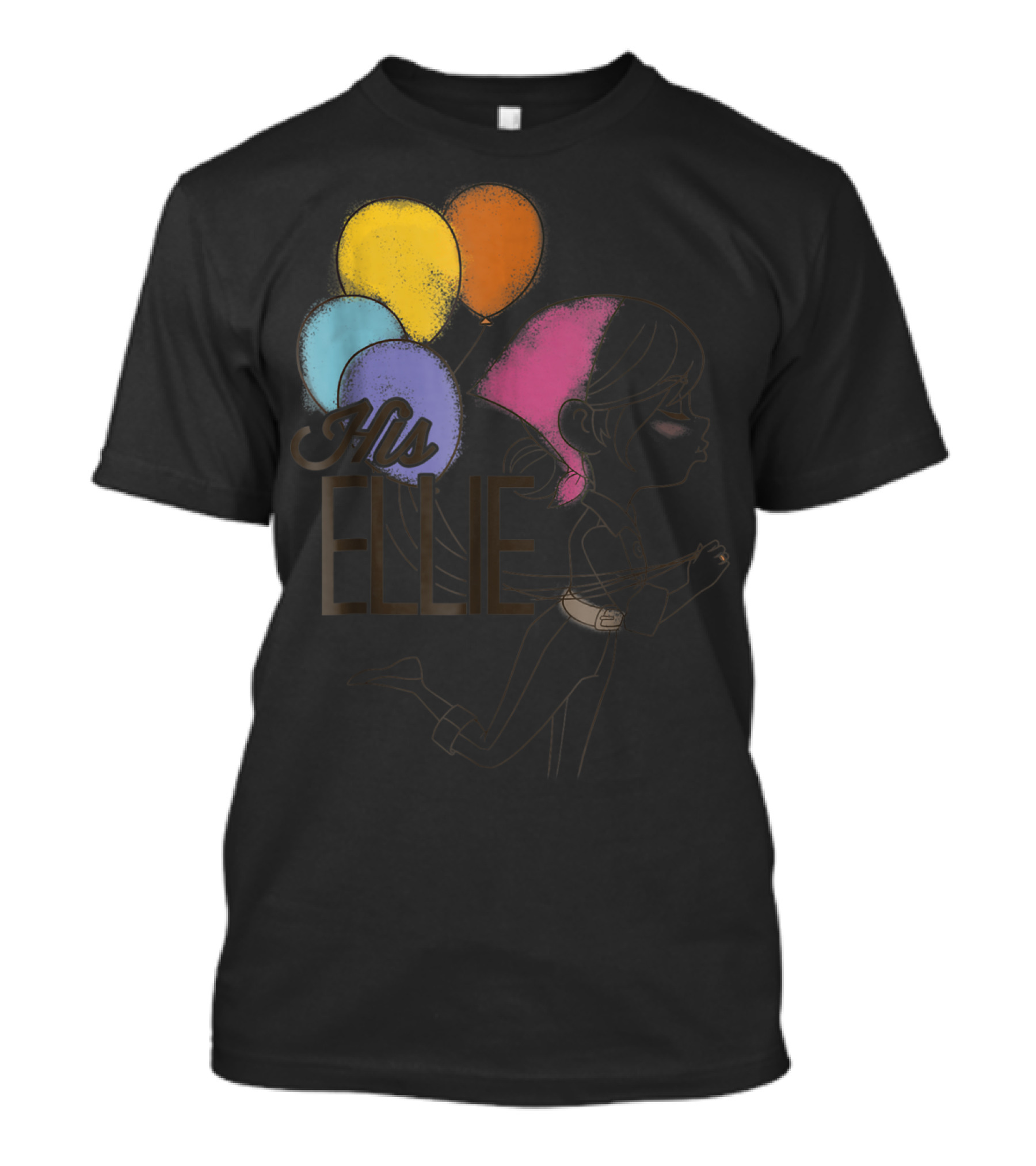 Disney Pixar Up His Ellie Balloons Sketch T-Shirt