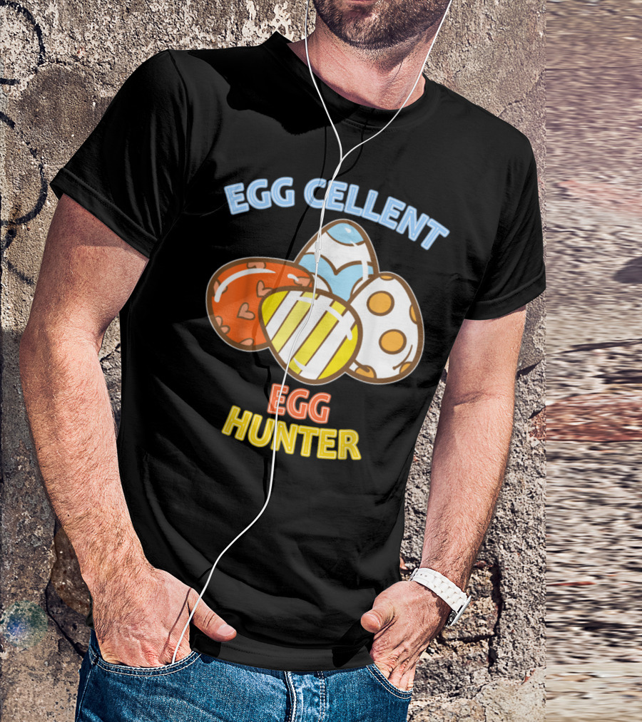Eggcellent Egg Hunter Colorful Easter Eggs T-Shirt