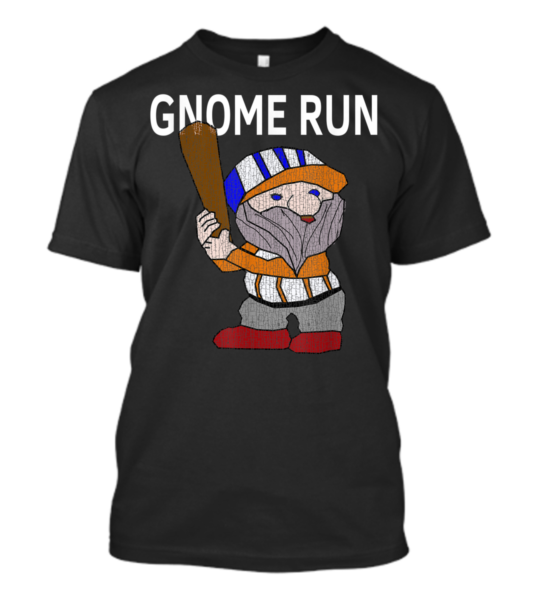 Gnome Run Funny Baseball Pun For Garden Fans T-Shirt