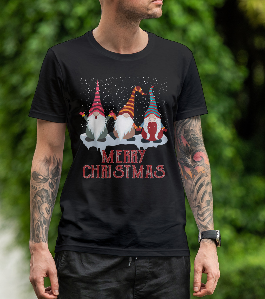 Merry Christmas Matching Gnomes Costume T-Shirt