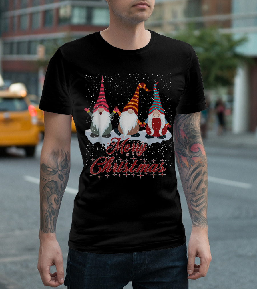 Merry Christmas Gnomies Gnome Christmas Lovers T-Shirt