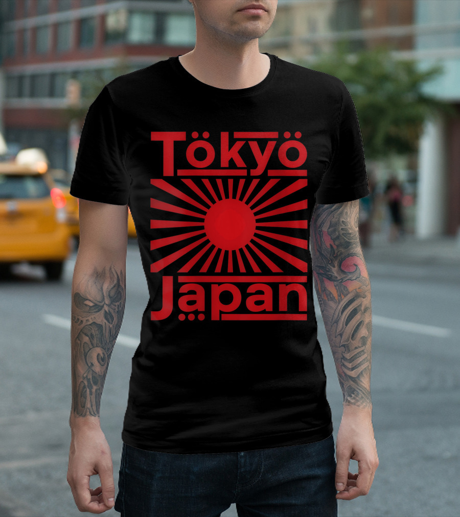 Tökyö Japan Red Sunrise Japanese T-Shirt