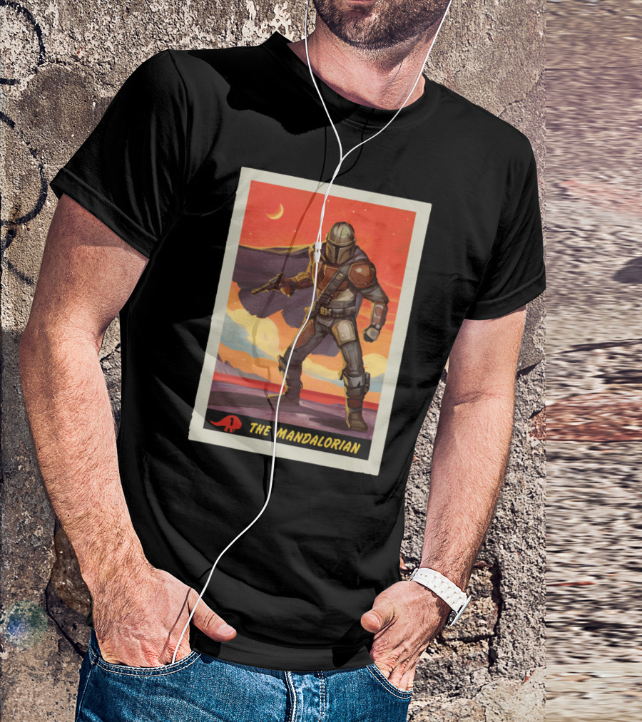 The Mandalorian Vintage Sunset Adventure Scene T-Shirt