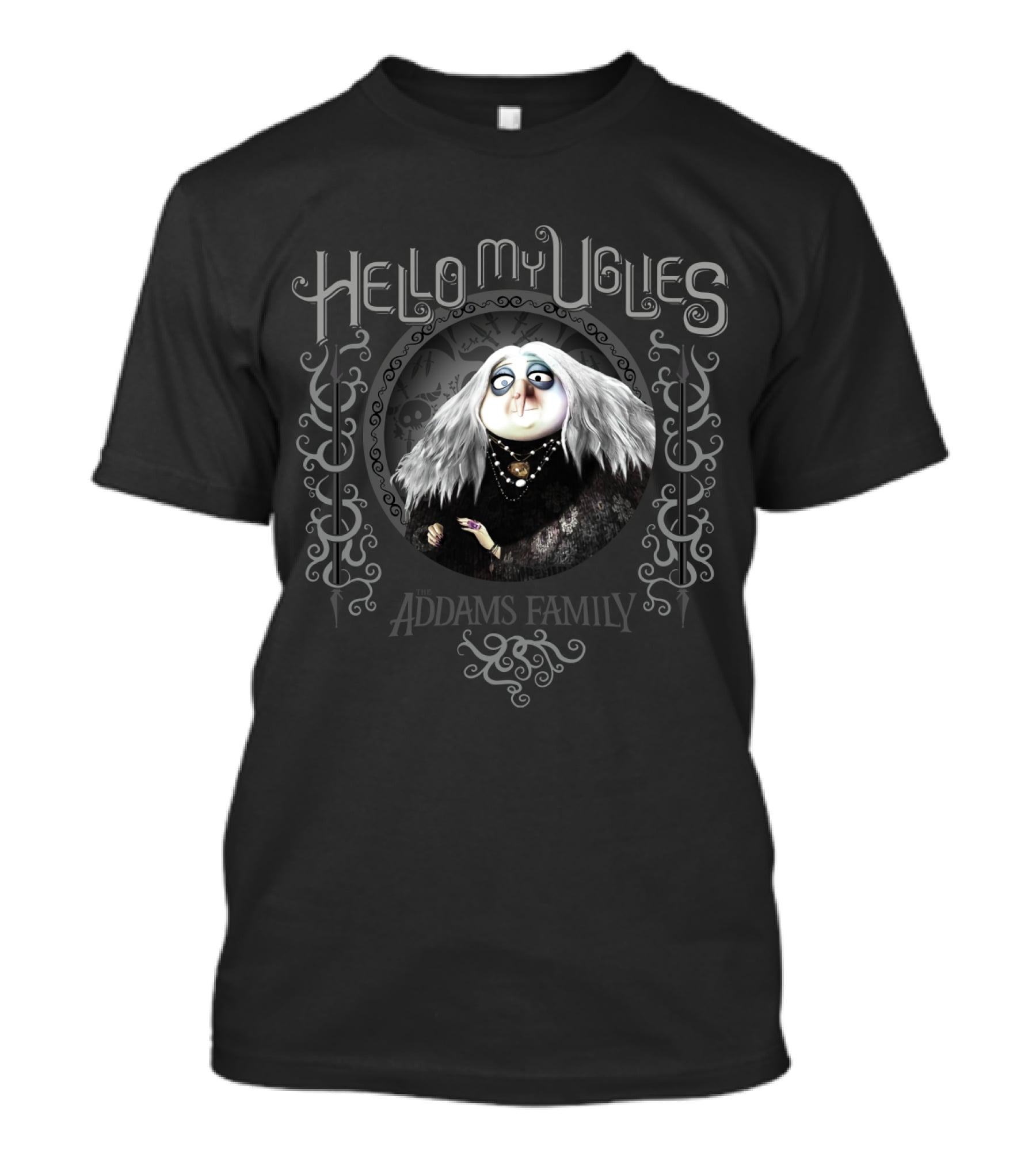 Hello My Uglies Addams Family Grandma T-Shirt