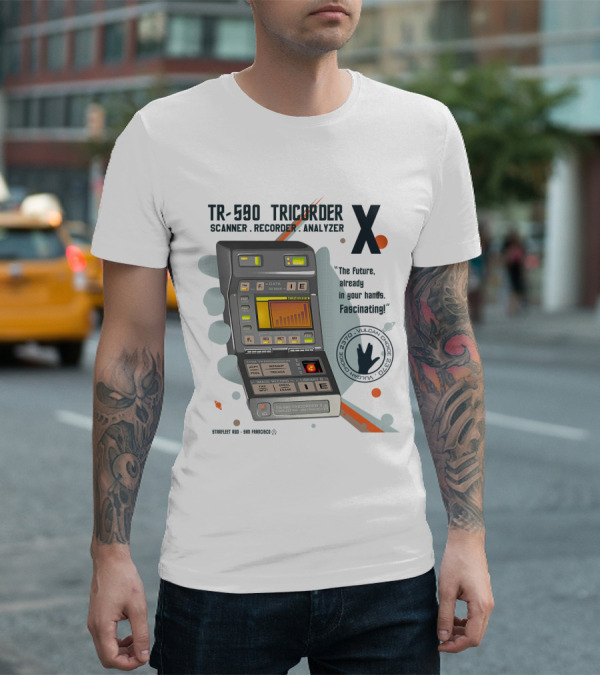 TR-590 Tricorder X Scanner Recorder Analyzer Star Trek Fascinating T-Shirt