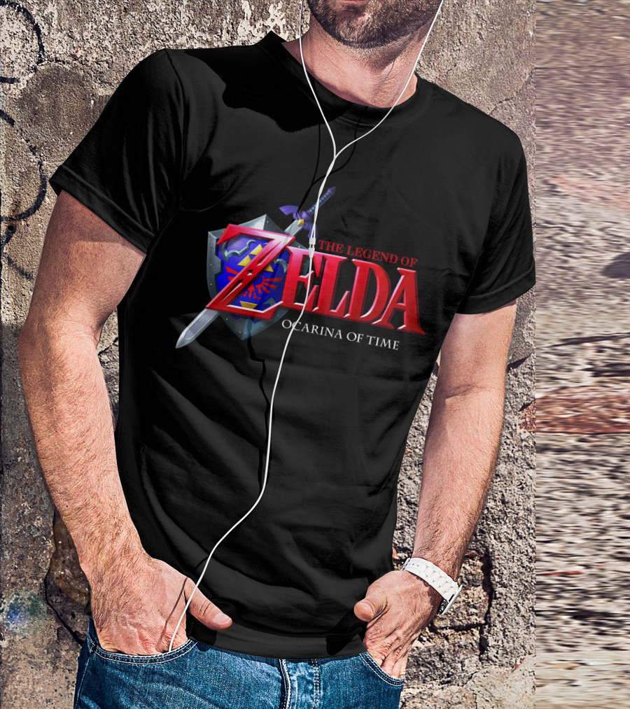 The Legend Of Zelda Ocarina Of Time Master Sword Hylian Shield Emblem T-Shirt