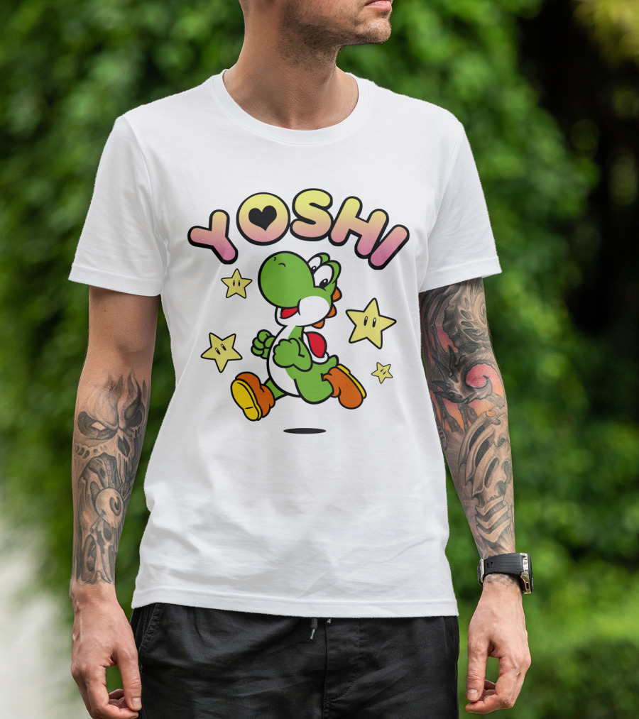 Yoshi Starry Adventure With Heart T-Shirt