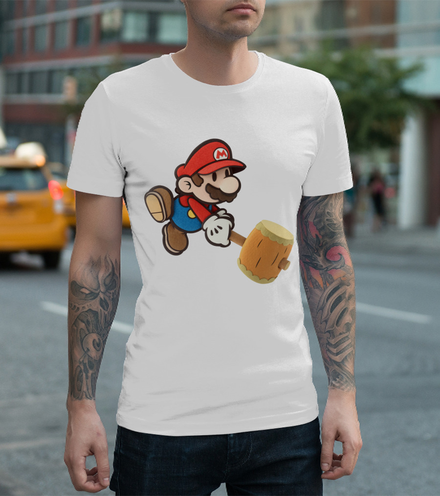 Super Mario Paper Hammer Mario T-Shirt