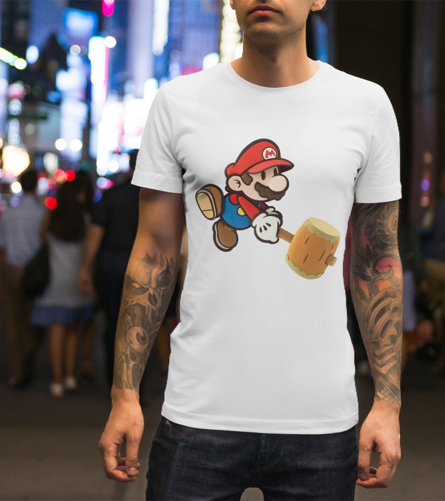 Super Mario Paper Hammer Mario T-Shirt
