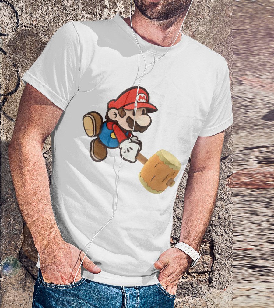 Super Mario Paper Hammer Mario T-Shirt