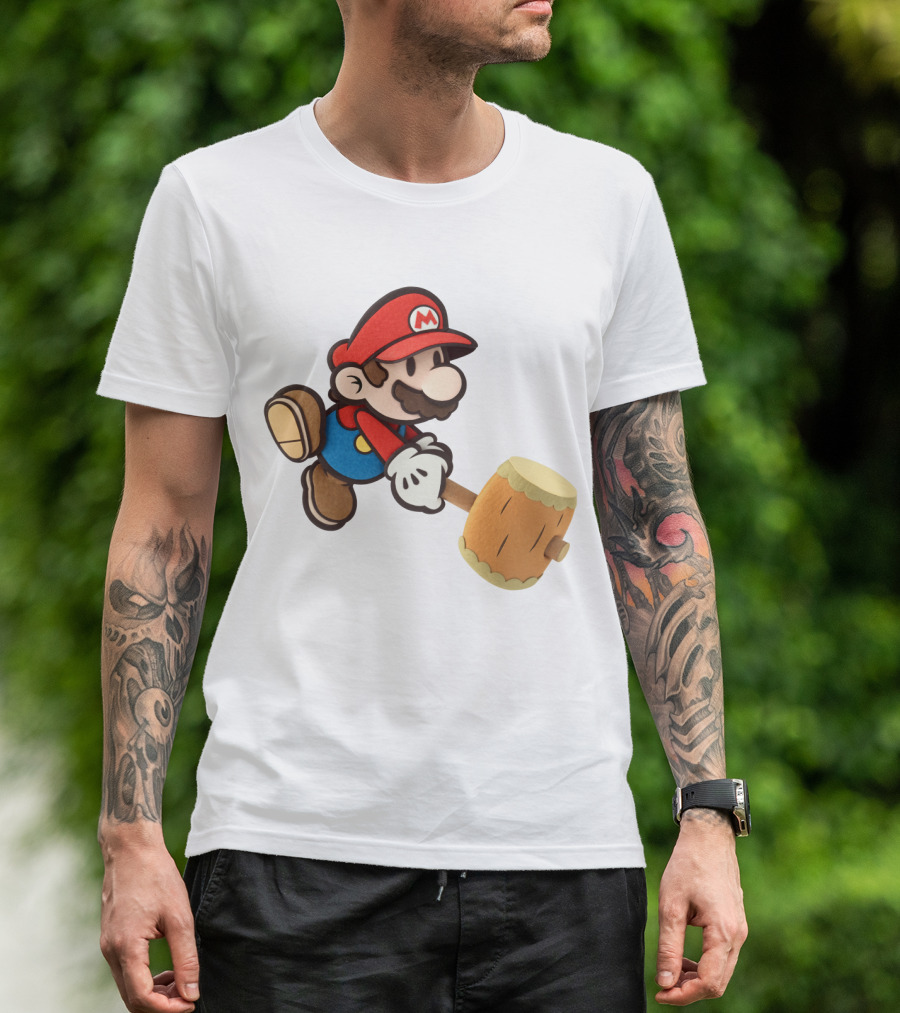Super Mario Paper Hammer Mario T-Shirt