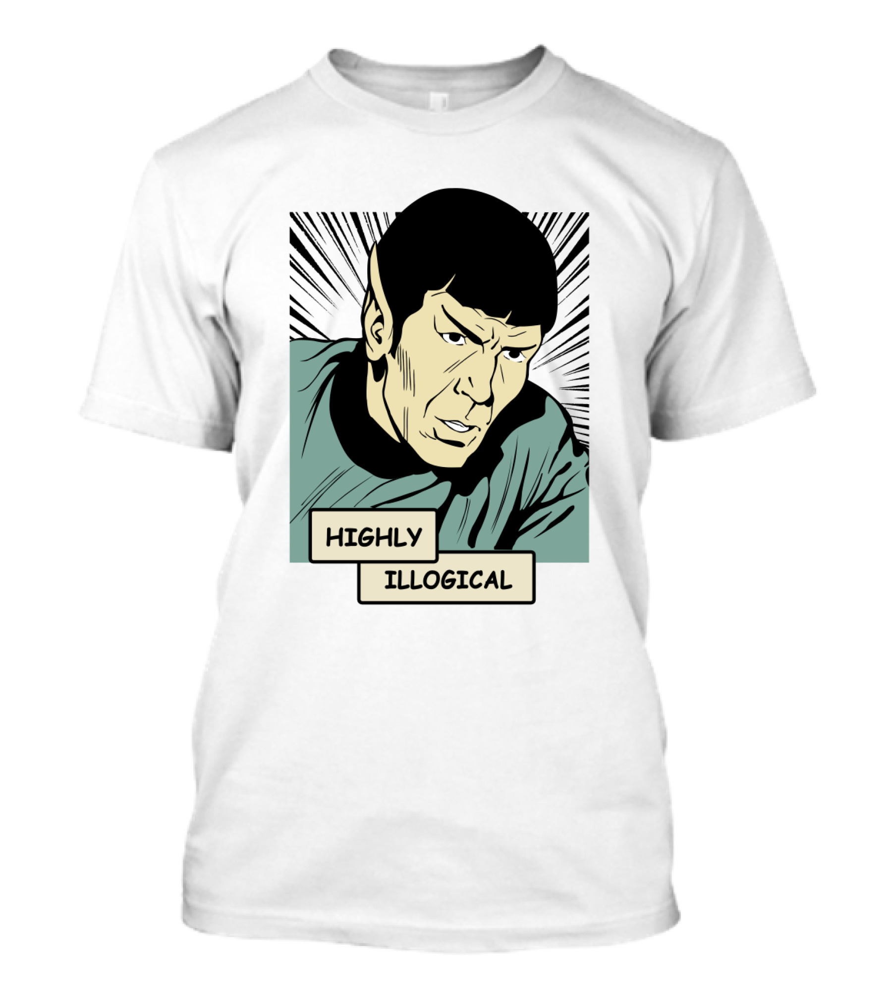 Star Trek Spock Highly Illogical Comic T-Shirt