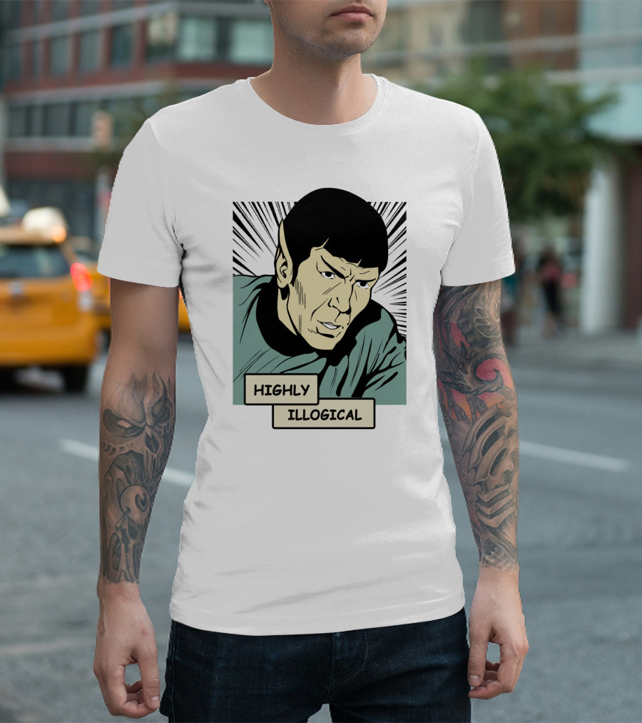 Star Trek Spock Highly Illogical Comic T-Shirt